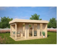 Thermo Outdoor Gazebo 002, altana o powierzchni 19 m2 wykonana z drewna modyfikowanego termicznie.