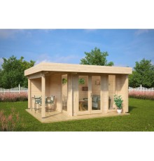 Беседка из термомодифицированного бруса 19 м2 от производителя Thermo Outdoor Gazebo 002.