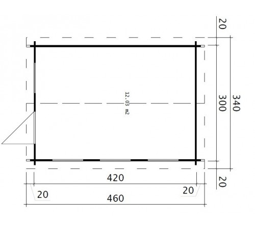 Беседка из термомодифицированного бруса 14 м2 от производителя Thermo Outdoor Gazebo 007.