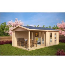 Беседка из термомодифицированного бруса 18 м2 от производителя Thermo Outdoor Gazebo 008