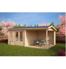 Беседка из термомодифицированного бруса 18 м2 от производителя Thermo Outdoor Gazebo 009