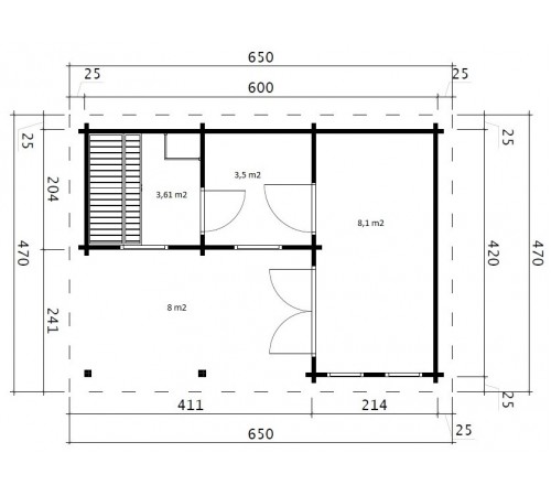 Беседка из термомодифицированного бруса 27 м2 от производителя Thermo Outdoor Gazebo 010.