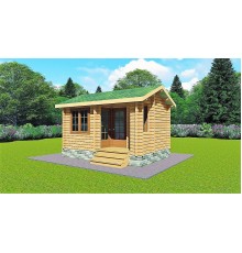 Беседка из термомодифицированного бруса 15 м2 от производителя Thermo Outdoor Gazebo 012.