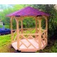 Беседка из термомодифицированного бруса 15 м2 от производителя Thermo Outdoor Gazebo 012.