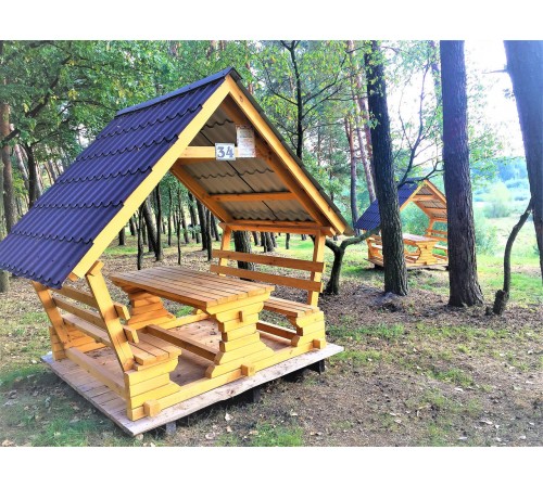 Беседка из термомодифицированного бруса 15 м2 от производителя Thermo Outdoor Gazebo 012.