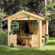 Беседка из термомодифицированного бруса 9 м2 от производителя Thermo Outdoor Gazebo 0515.