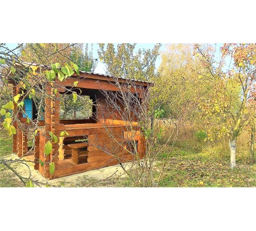 Беседка из термомодифицированного бруса 9 м2 от производителя Thermo Outdoor Gazebo 0515.