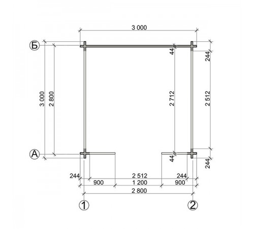 Беседка из термомодифицированного бруса 9 м2 от производителя Thermo Outdoor Gazebo 0515.