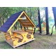 Беседка из термомодифицированного бруса 9 м2 от производителя Thermo Outdoor Gazebo 0515.