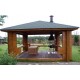 Беседка из термомодифицированного бруса 25 м2 от производителя Thermo Outdoor Gazebo 016