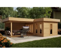 Беседка из термомодифицированного бруса 18 м2 от производителя Thermo Outdoor Gazebo 018