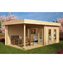 Беседка из термомодифицированного бруса 23 м2 от производителя Thermo Outdoor Gazebo 019