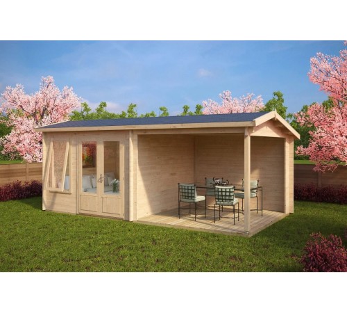 Беседка из термомодифицированного бруса 23 м2 от производителя Thermo Outdoor Gazebo 019