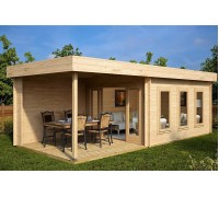 Беседка из термомодифицированного бруса 21 м2 от производителя Thermo Outdoor Gazebo 021.