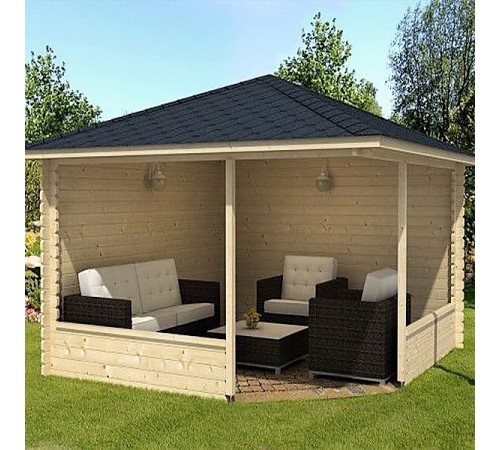 Беседка из термомодифицированного бруса 12,25 м2 от производителя Thermo Outdoor Gazebo 02