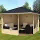 Беседка из термомодифицированного бруса 12,25 м2 от производителя Thermo Outdoor Gazebo 02