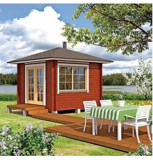 Беседка из термомодифицированного бруса 9 м2 от производителя Thermo Outdoor Gazebo 023