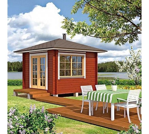 Беседка из термомодифицированного бруса 9 м2 от производителя Thermo Outdoor Gazebo 023