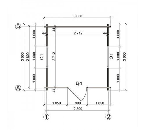 Беседка из термомодифицированного бруса 9 м2 от производителя Thermo Outdoor Gazebo 023