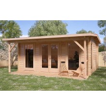 Беседка из термомодифицированного бруса 25 м2 от производителя Thermo Outdoor Gazebo 026