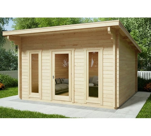 Беседка из термомодифицированного бруса 16 м2 от производителя Thermo Outdoor Gazebo 035.