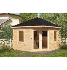 Альтанка із термомодифікованого брусу 12,25 м2 від виробника Thermo Outdoor Gazebo 039