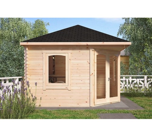 Беседка из термомодифицированного бруса 12,25 м2 от производителя Thermo Outdoor Gazebo 039