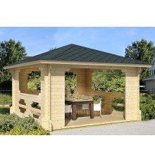 Беседка из термомодифицированного бруса 16 м2 от производителя Thermo Outdoor Gazebo 042.