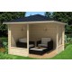 Беседка из термомодифицированного бруса 9 м2 от производителя Thermo Outdoor Gazebo 044