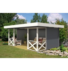 Беседка из термомодифицированного бруса 23 м2 от производителя Thermo Outdoor Gazebo 047.