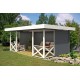 Беседка из термомодифицированного бруса 23 м2 от производителя Thermo Outdoor Gazebo 047.