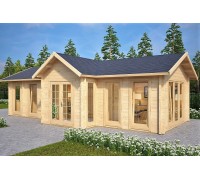 Беседка из термомодифицированного бруса 40 м2 от производителя Thermo Outdoor Gazebo 048.