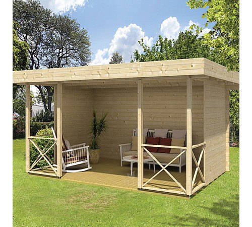 Беседка из термомодифицированного бруса 18 м2 от производителя Thermo Outdoor Gazebo 049