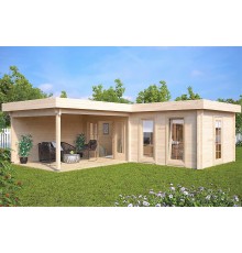 Беседка из термомомомодифицированного бруса 49 м2 от производителя Thermo Outdoor Gazebo 050