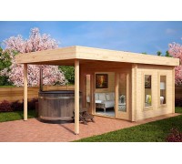 Беседка из термомодифицированного бруса 18,6 м2 от производителя Thermo Outdoor Gazebo 052.