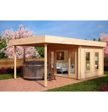 Альтанка із термомодифікованого бруса 18,6 м2 від виробника Thermo Outdoor Gazebo 052