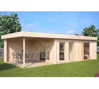 Беседка из термомодифицированного бруса 36 м2 от производителя Thermo Outdoor Gazebo 053.