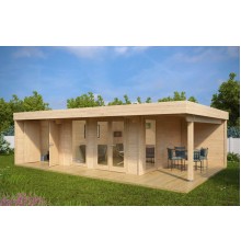 Беседка из термомомомодифицированного бруса 40 м2 от производителя Thermo Outdoor Gazebo 057