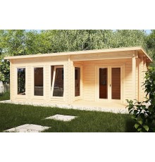 Беседка из термомомомодифицированного бруса 32 м2 от производителя Thermo Outdoor Gazebo 058