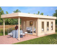 Бесідка з термомомомодифікованого бруса 26,6 м2 від виробника Gazebo 059
