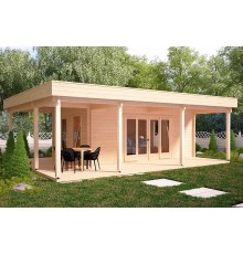 Беседка из термомодифицированного бруса 48 м2 от производителя Thermo Outdoor Gazebo 060.