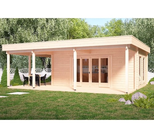 Беседка из термомодифицированного бруса 48 м2 от производителя Thermo Outdoor Gazebo 060.