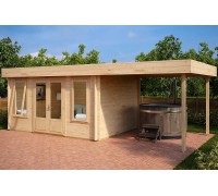 Альтанка із термомодифікованого бруса 18 м2 від виробника Gazebo 063