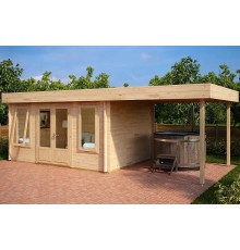 Альтанка із термомодифікованого бруса 18 м2 від виробника Thermo Outdoor Gazebo 063