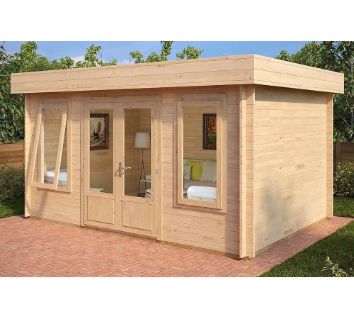 Беседка из термомомомодифицированного бруса 14 м2 от производителя Thermo Outdoor Gazebo 065