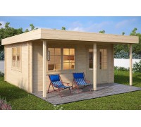 Бесідка з термомомомодифікованого бруса 20,5 м2 від виробника Gazebo 06