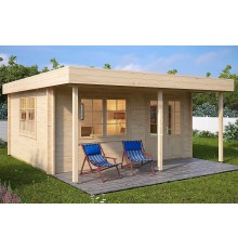 Бесідка з термомомомодифікованого бруса 20,5 м2 від виробника Thermo Outdoor Gazebo 06