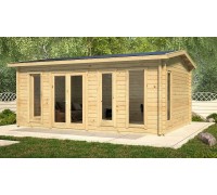 Thermo Outdoor Gazebo 068, ein 24 m2 großer thermomodifizierter Holzpavillon vom Hersteller.