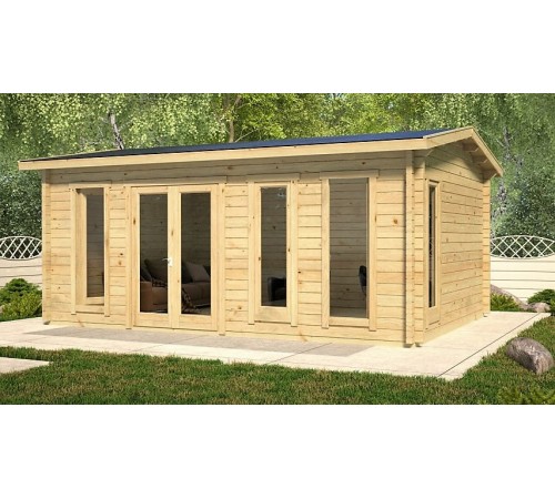 Беседка из термомомомодифицированного бруса 24 м2 от производителя Thermo Outdoor Gazebo 068