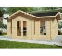 Бесідка з термомомомодифікованого бруса 24 м2 від виробника Gazebo 074
